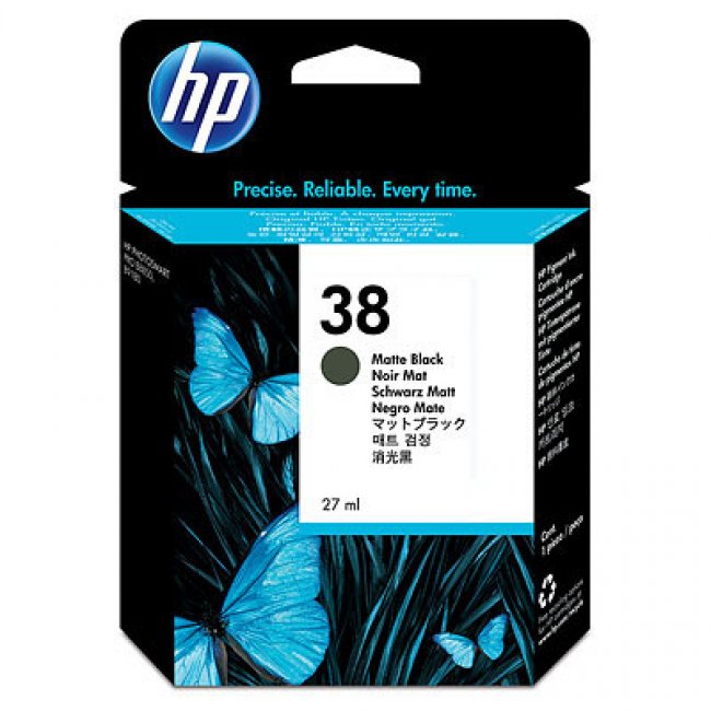 หมึกแท้ รุ่น : HP 38 Matte Black Pigment Ink Cartridge