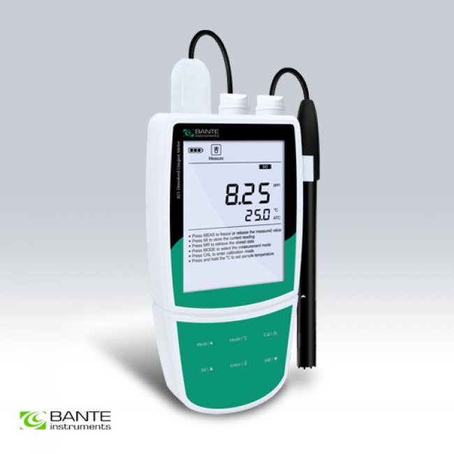 เครื่องวัดปริมาณออกซิเจนที่ละลายในน้ำ Portable Dissolved Oxygen Meter รุ่น Bante821 ยี่ห้อ Bante  