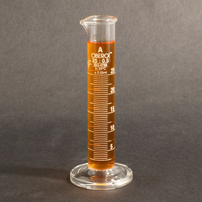25 ml Graduated Cylinder, Round Base, Class A