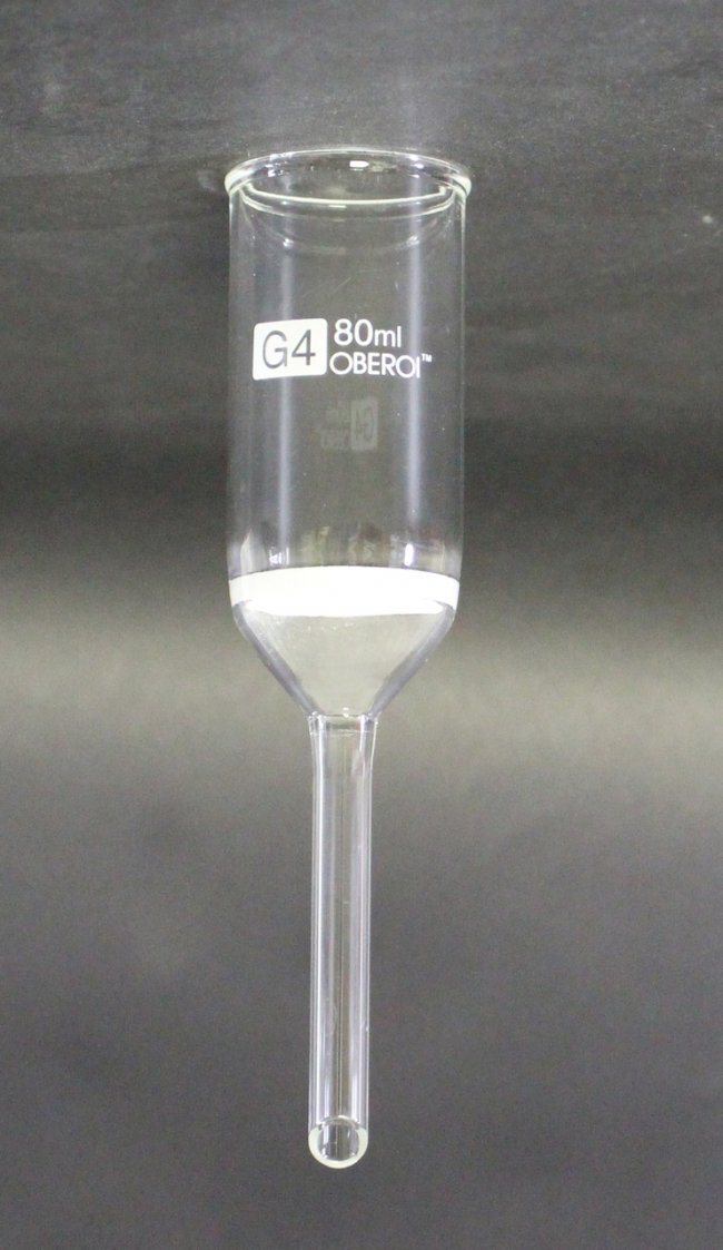 80 mL capacity glass Buchner funnel