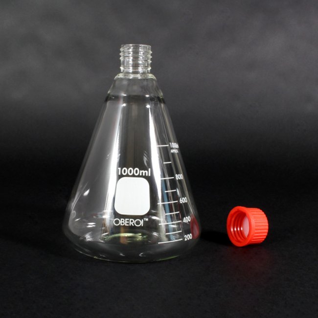 Erlenmeyer Flask with Screw Cap,  Graduated