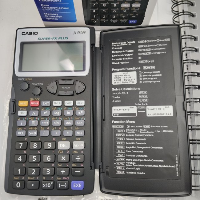 เครื่องคิดเลขวิทยาศาสตร์ Casio FX-5800P ของใหม่ ของแท้  เขียนโปรแกรมได้